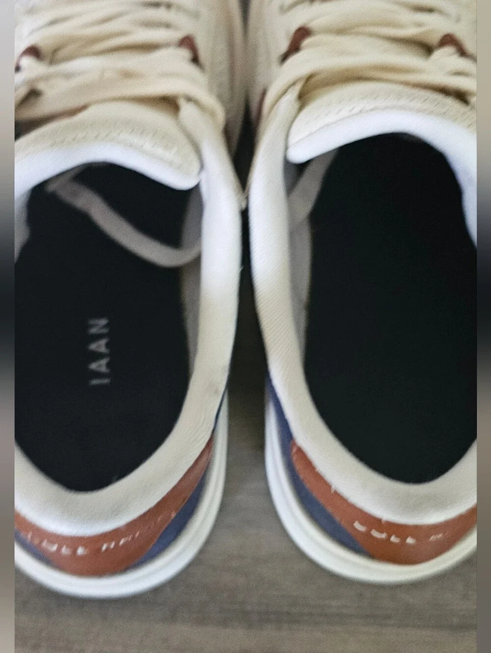 Cole Haan Men's Grand Crosscourt Winner sneakers Ivory Navy Blue Brown 8 M